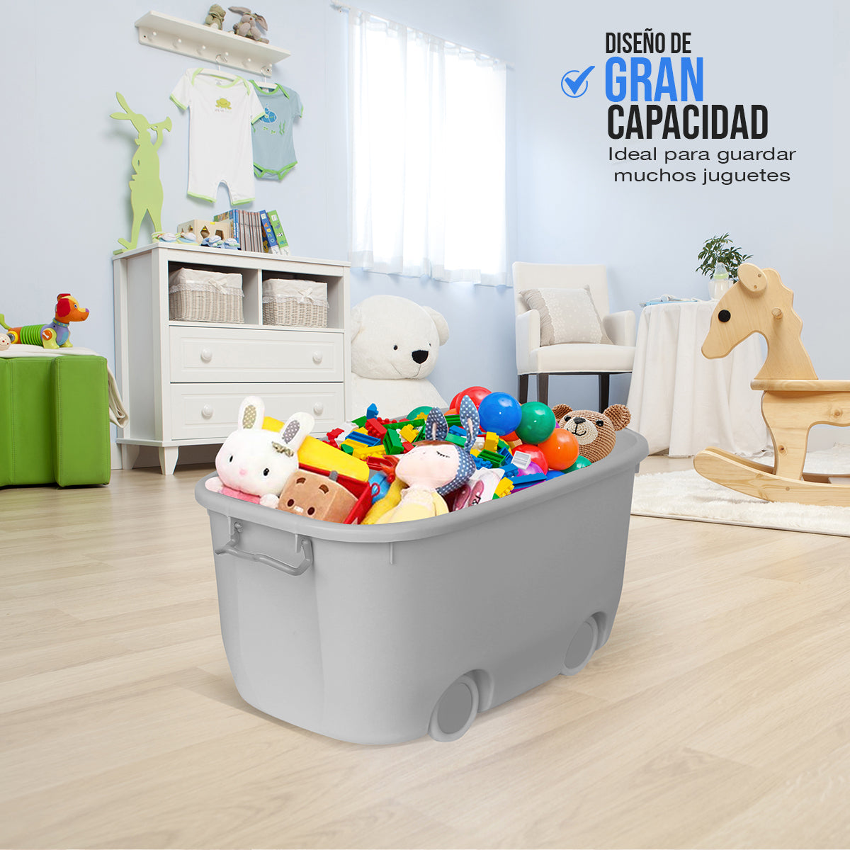 Cajas organizadoras de plástico con ruedas Agbox