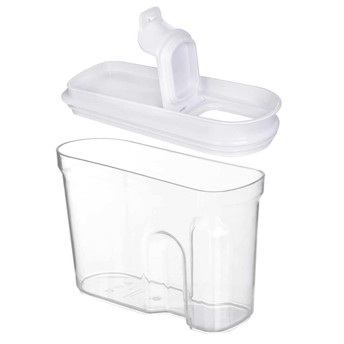 Alacena de cocina moderna perfectamente organizada con los recipientes hermeticos de Lo Necesito llenos de cereales y granos