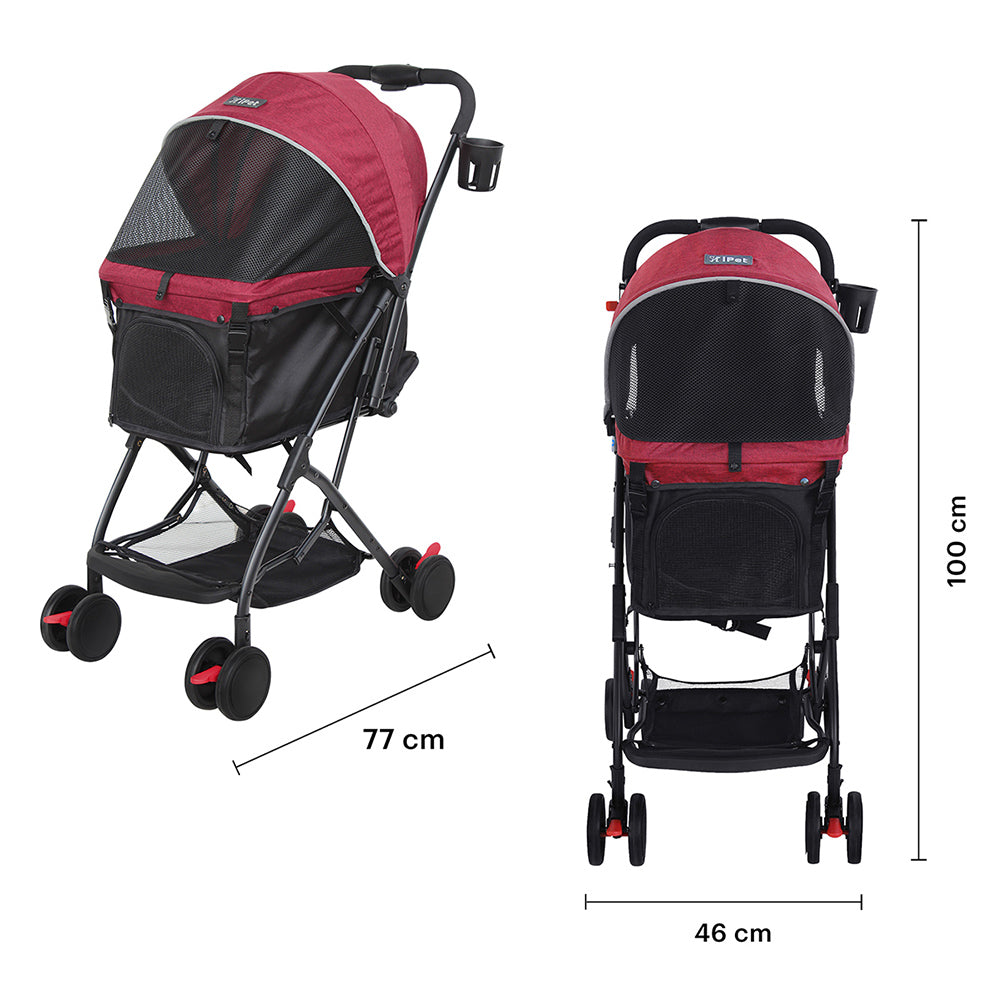 Carriola plegable y bolso transportador ideal para razas pequeñas o medianas. AGBOX