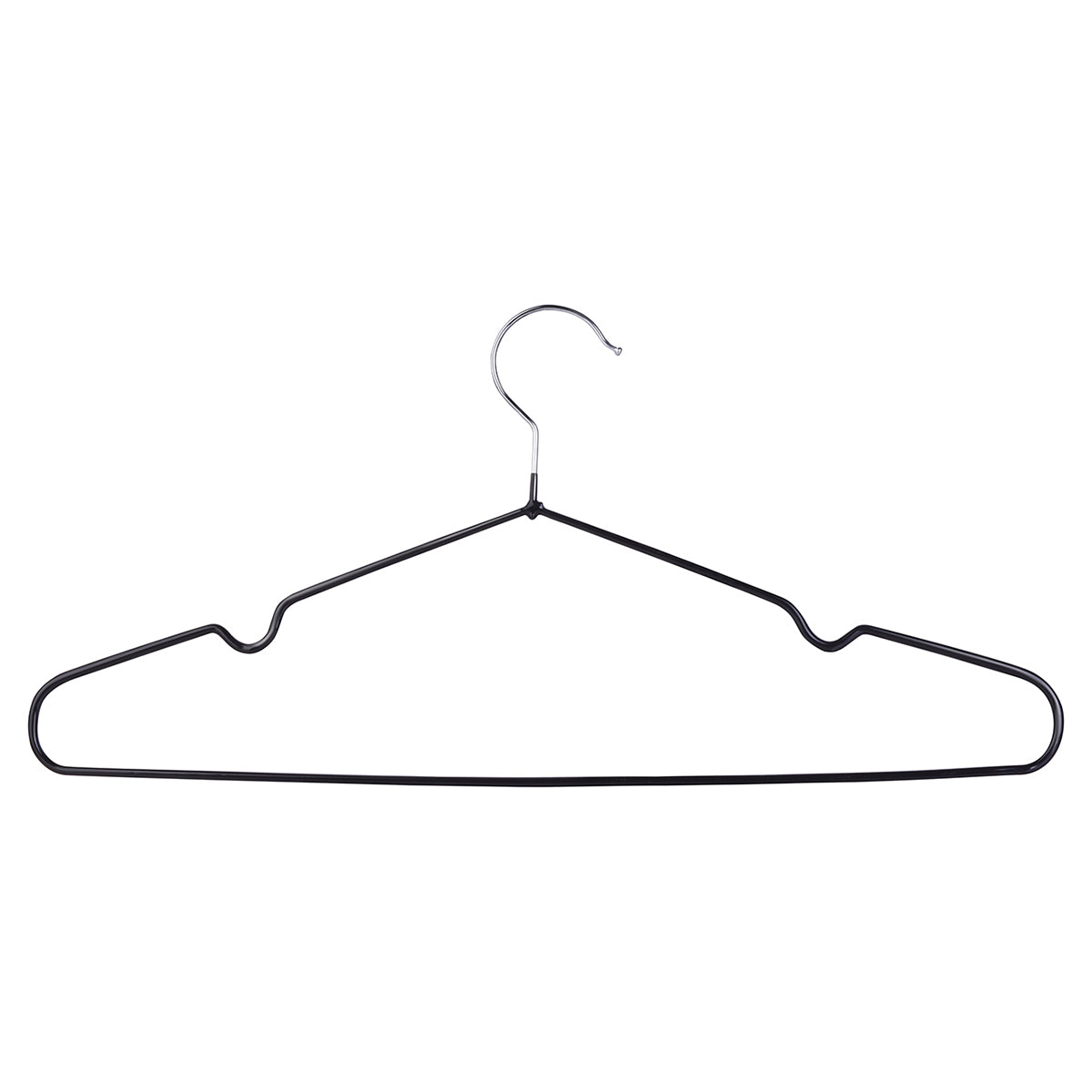 Set de 10 ganchos metalicos para ropa negros ultra resistentes marca AG Box