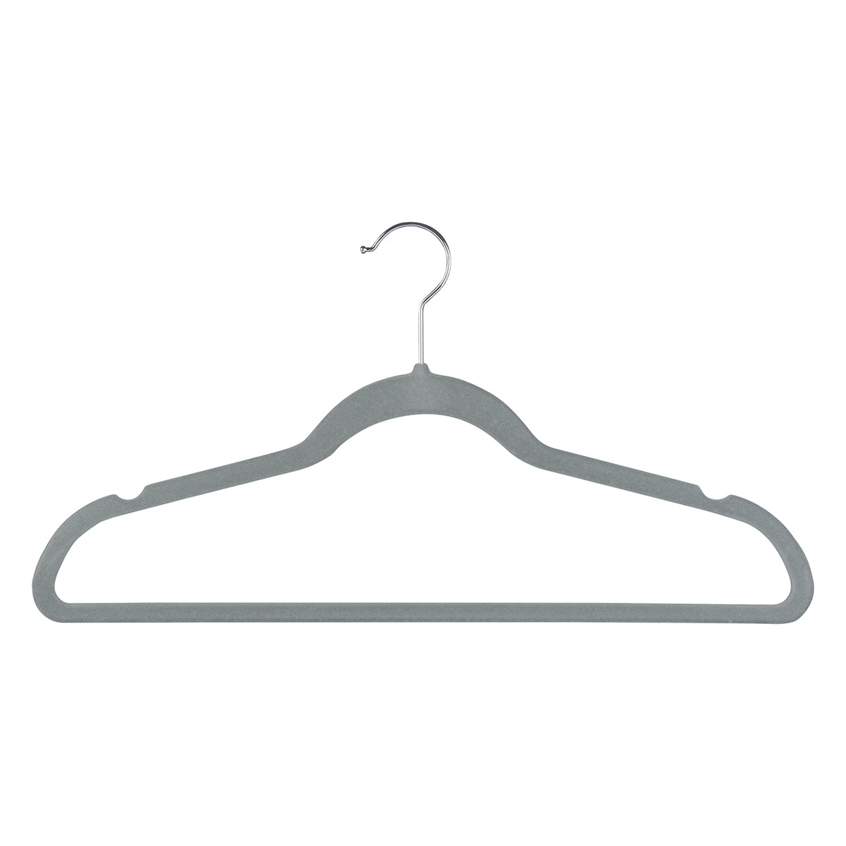 Set de 50 ganchos de terciopelo gris antideslizantes para ropa AG Box
