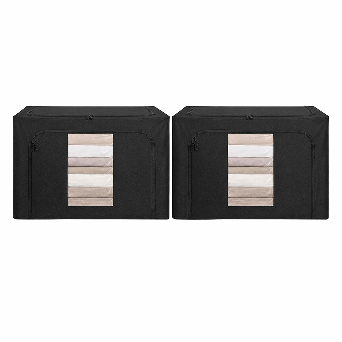 Set de dos cajas de almacenamiento plegables de alta calidad negras marca ag box