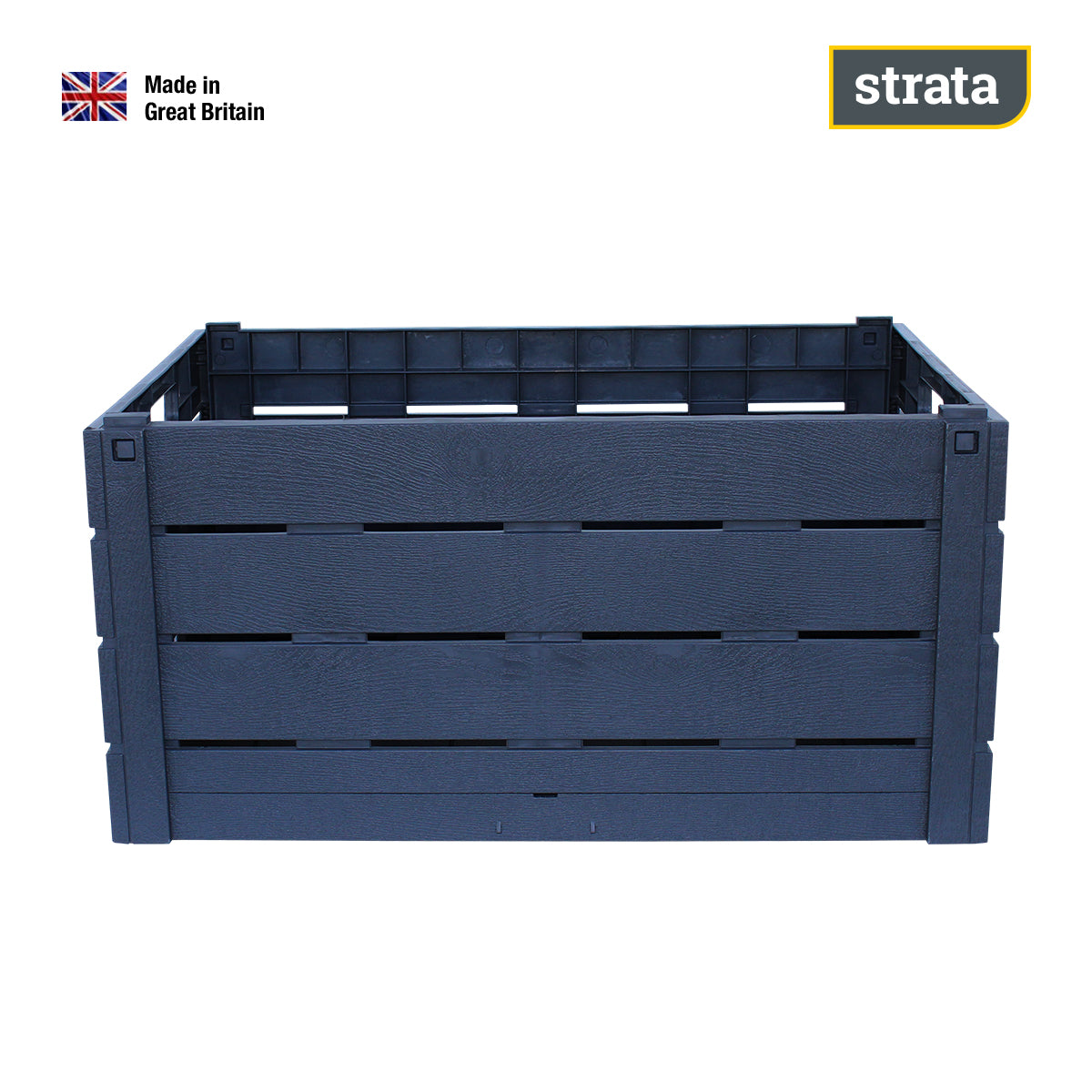 Caja plegable de plástico resistente