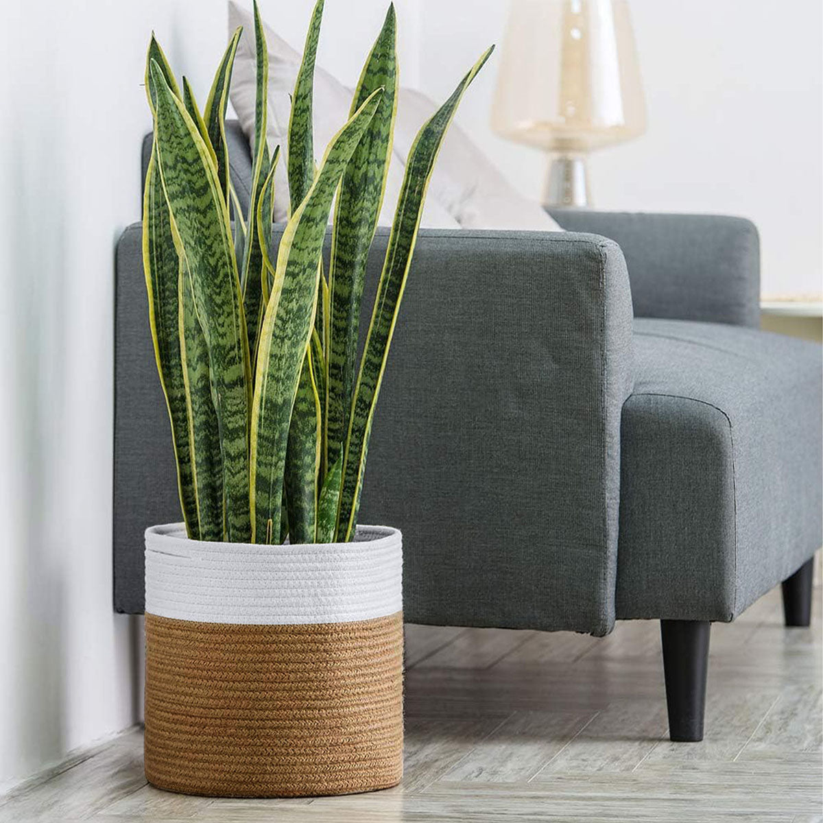 KIT DE CESTOS PARA ALMACENAMIENTO DE YUTE (1 DE 20lt y 1 DE 28lt)