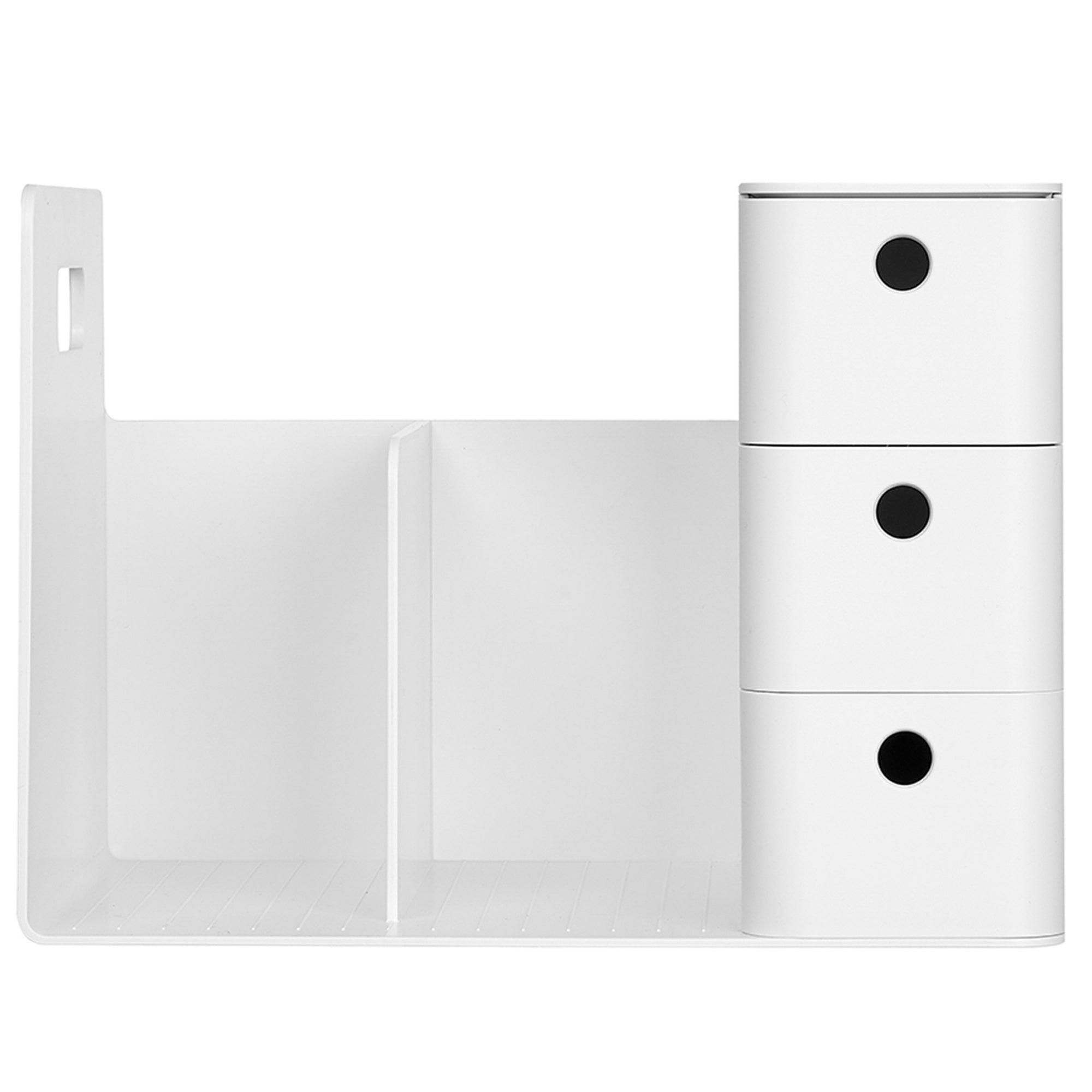 Box Desk: organizador de escritorio aesthetic en color blanco con diseño minimalista