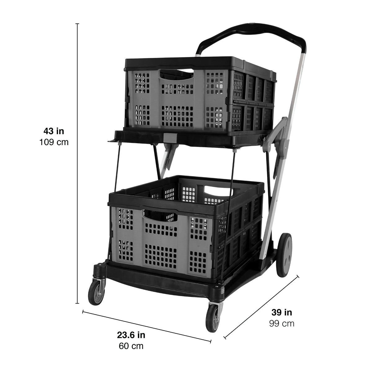 Carro de compras Multiusos Plegable 2 niveles AGBOX