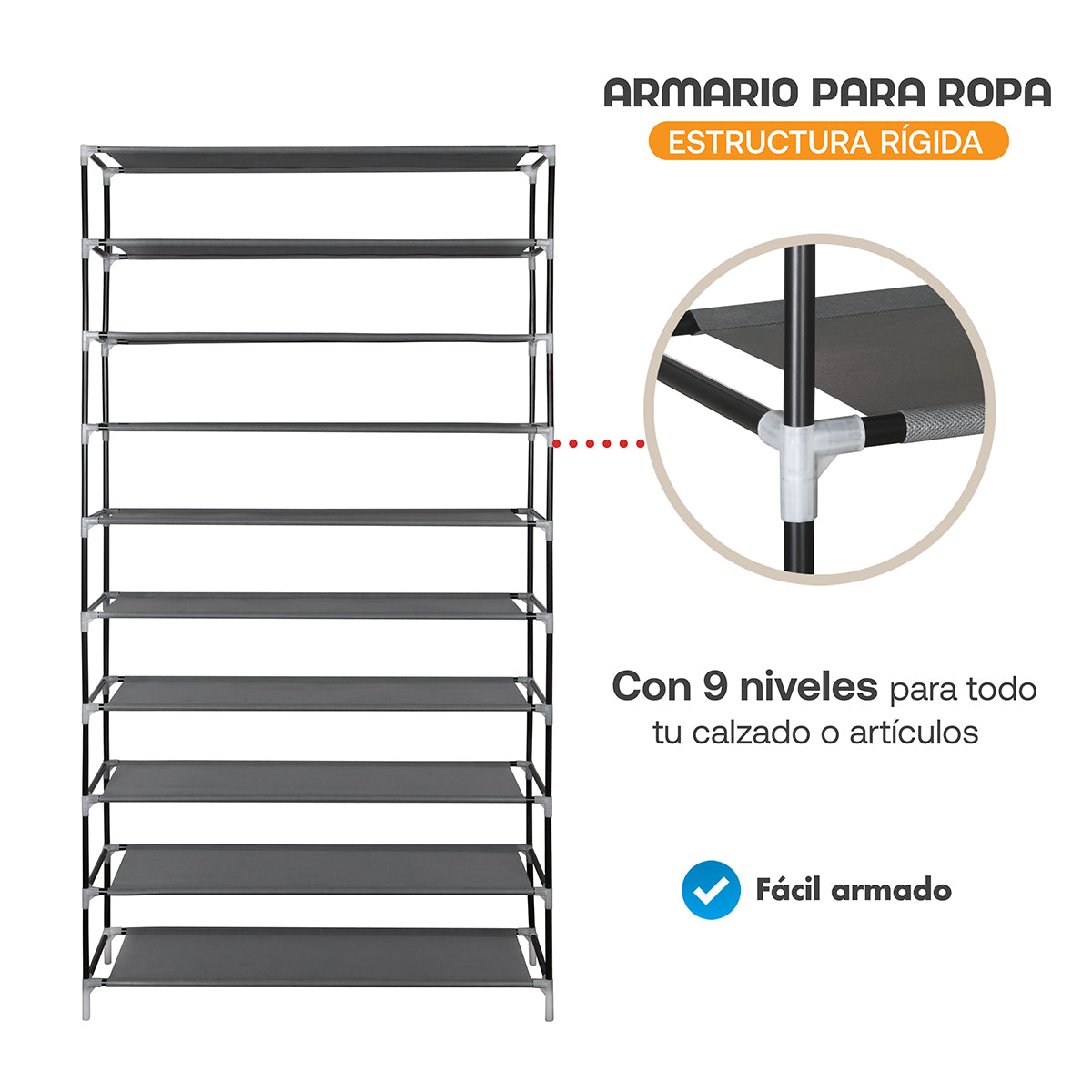 Detalle en primer plano de la textura de la tela con impresión de alta resolución y los conectores reforzados de la estructura profesional
