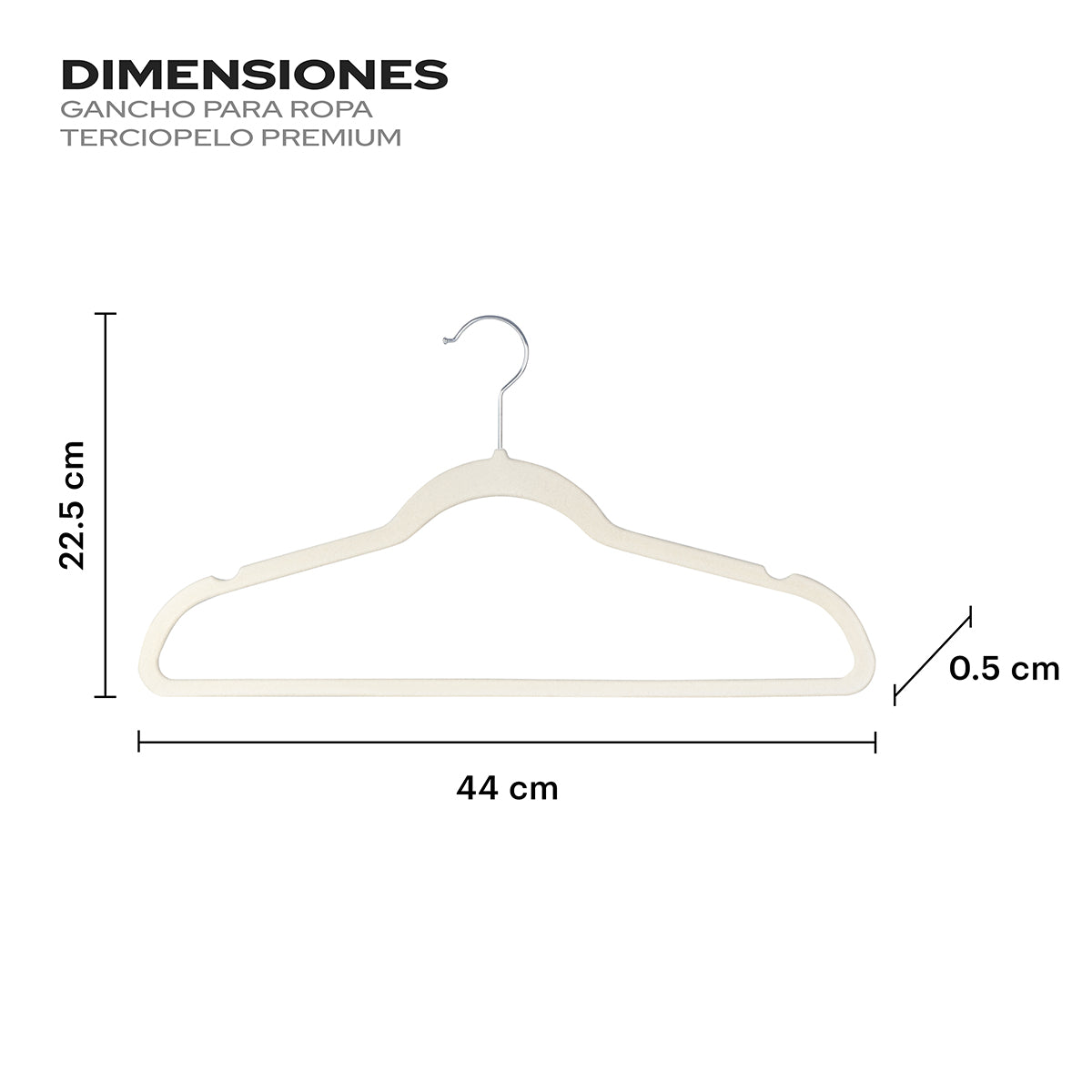 Ganchos de terciopelo para ropa Set de 50 piezas Agbox