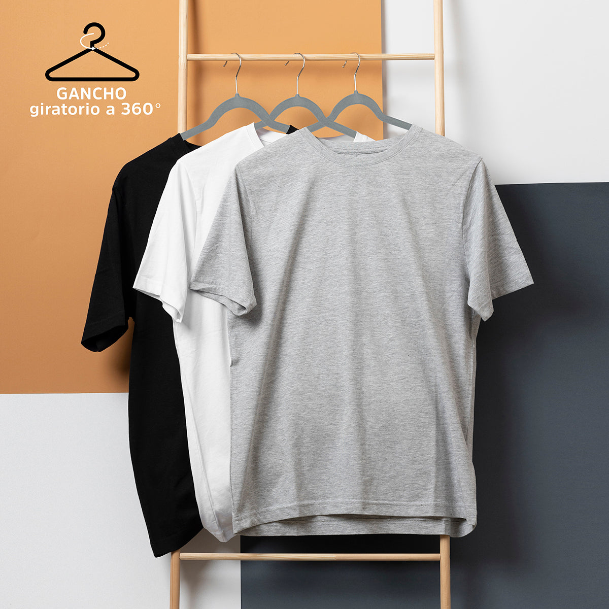 Ganchos de terciopelo para ropa Set de 50 piezas Agbox