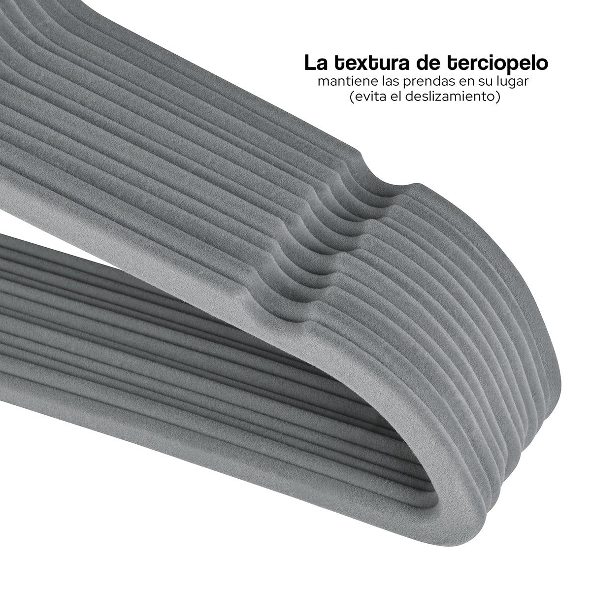 Ganchos de terciopelo para ropa Set de 50 piezas Agbox