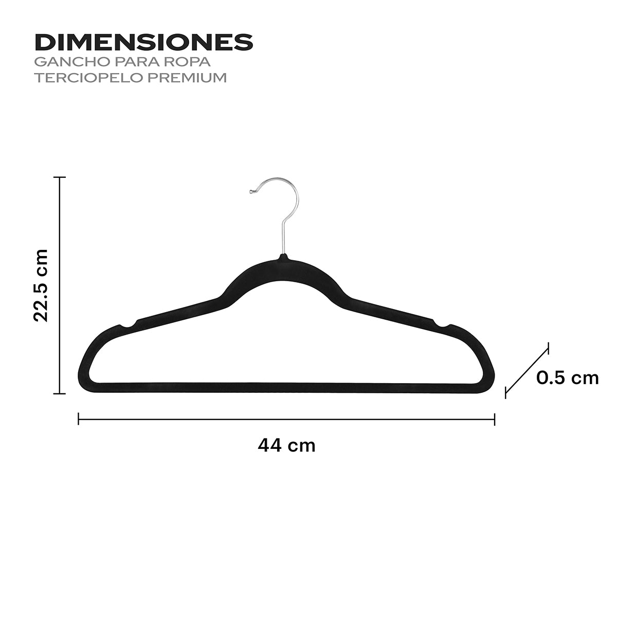 Ganchos de terciopelo para ropa Set de 50 piezas Agbox