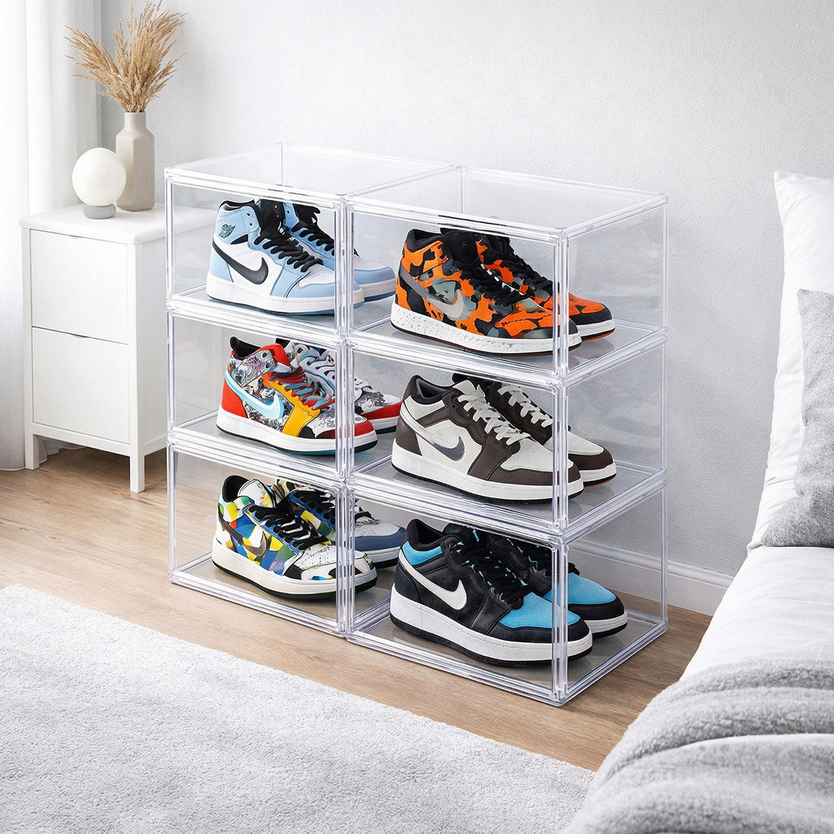 Mueble zapatera organizadora y cajas apilables para zapatos AG BOX