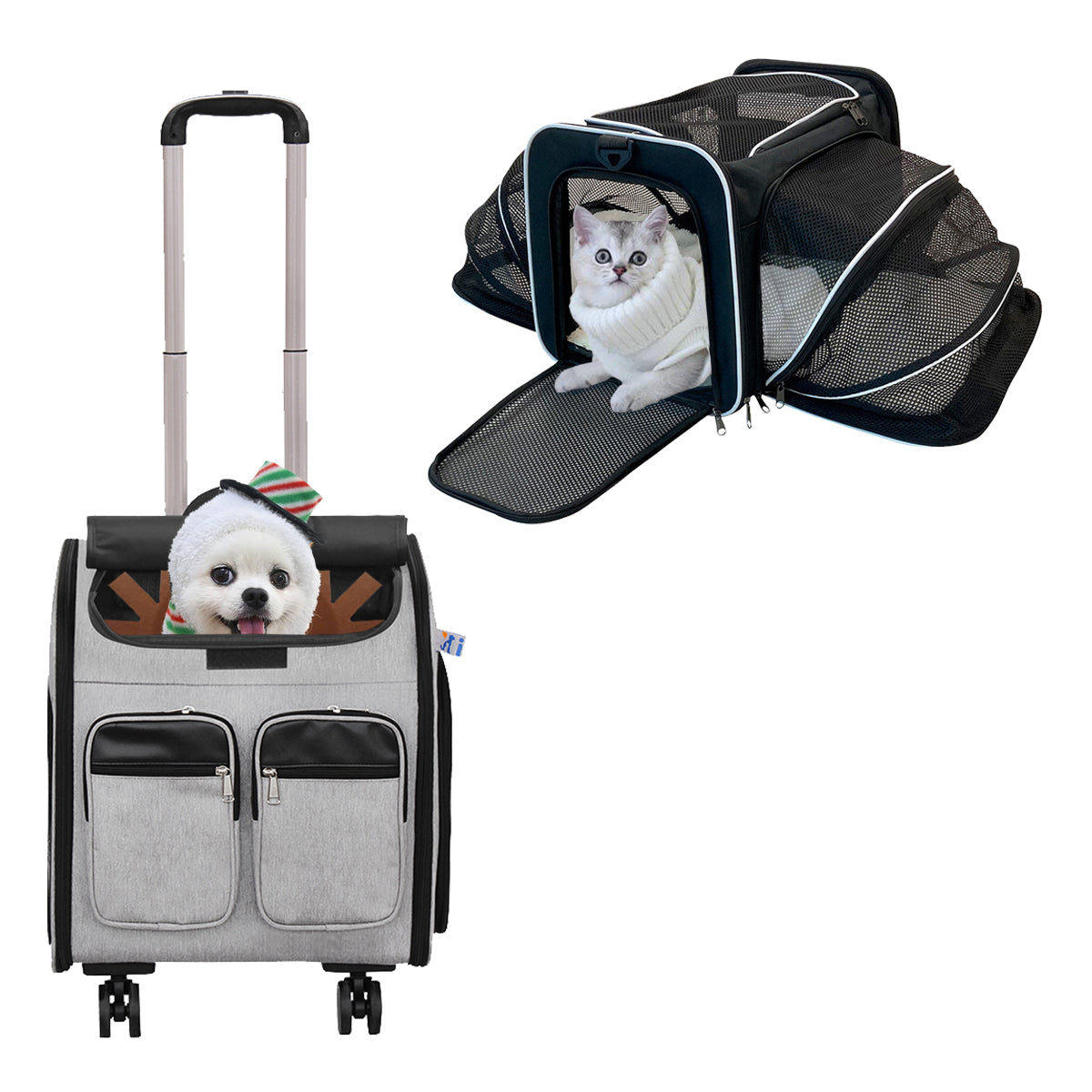 Maleta con ruedas y maleta plegable para mascota razas pequeñas AG BOX
