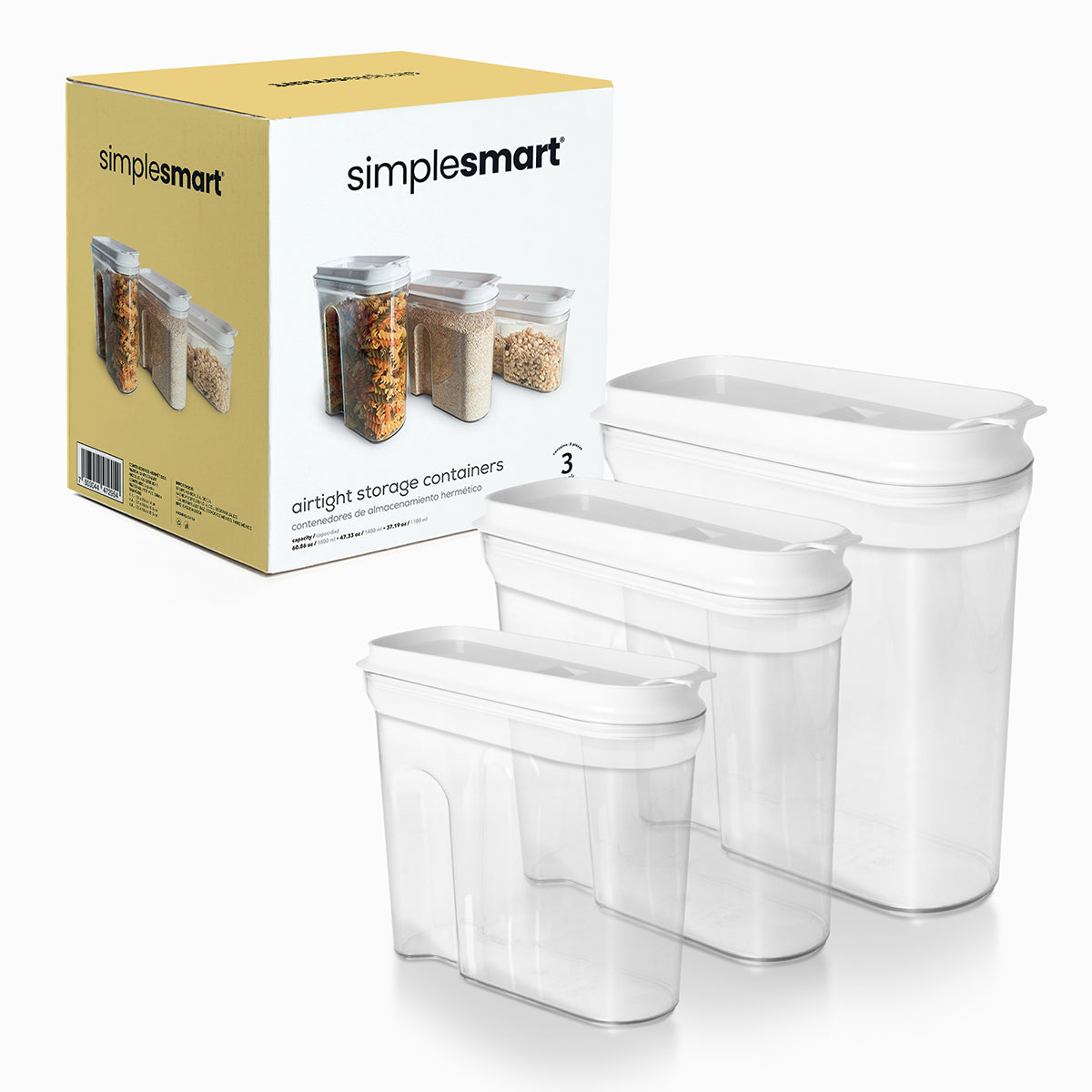 Set de 3 Contenedores herméticos para alimentos - Chico