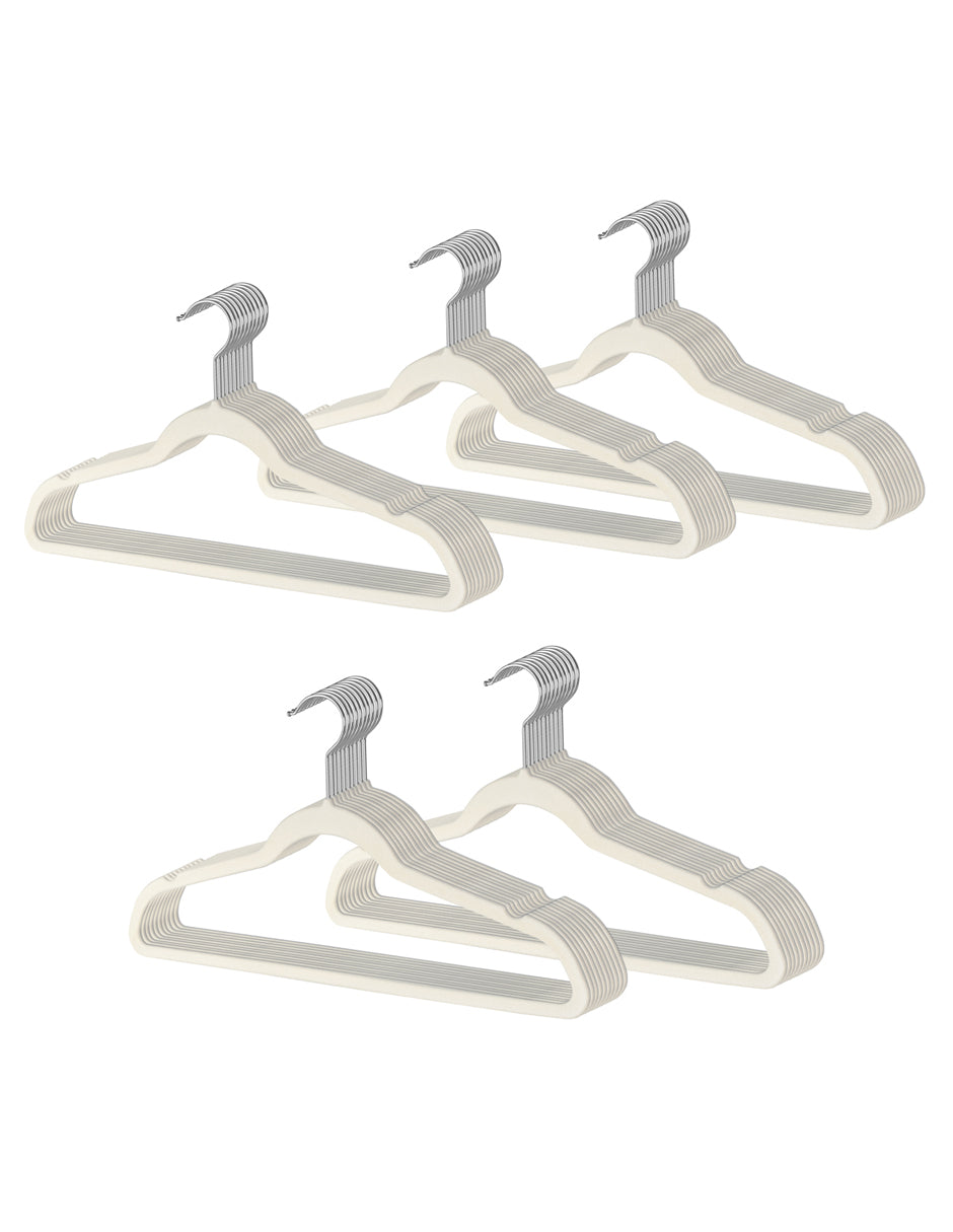Ganchos de terciopelo para ropa Set de 50 piezas Agbox