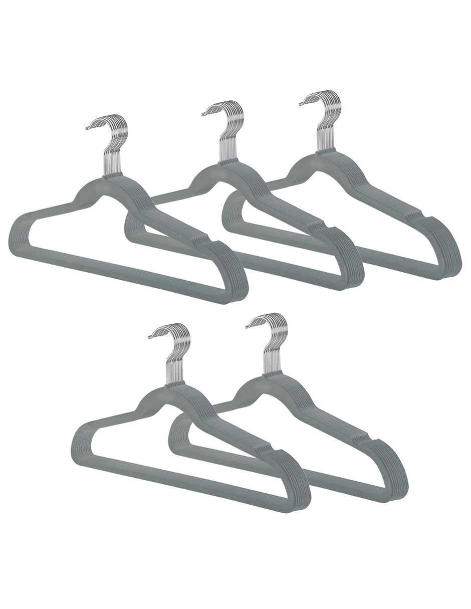 Ganchos de terciopelo para ropa Set de 50 piezas Agbox