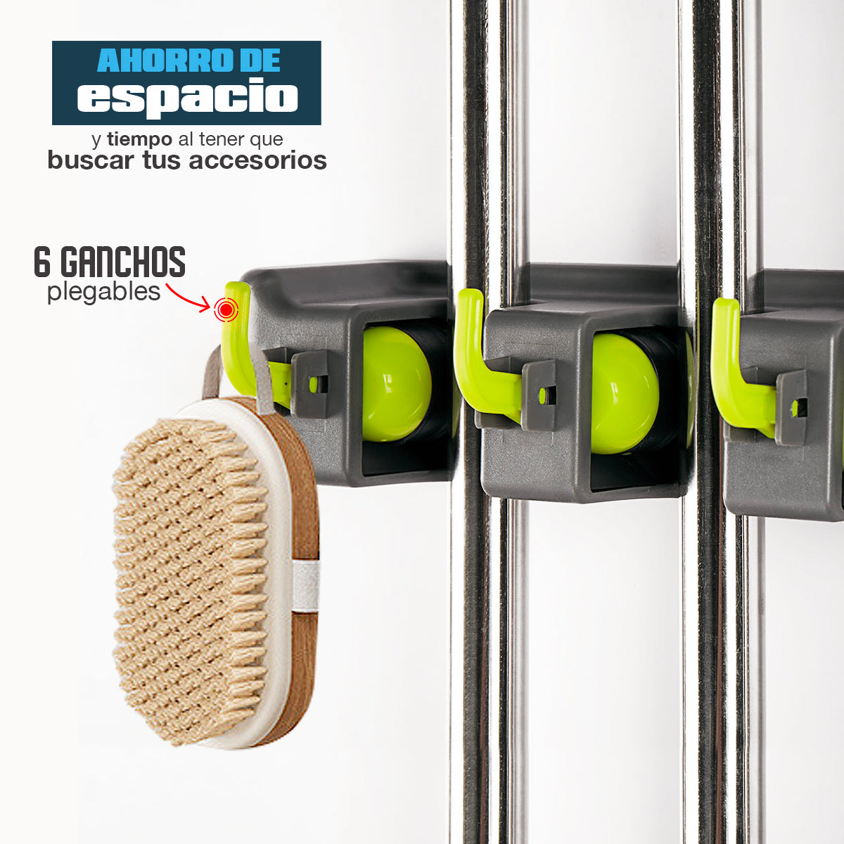 Organizador de escobas y trapeadores multifuncional Agbox