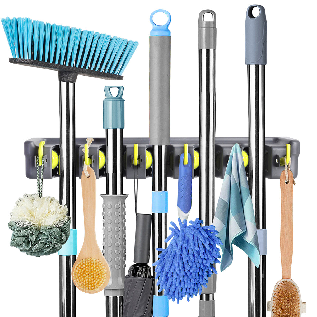 Organizador de escobas y trapeadores multifuncional Agbox