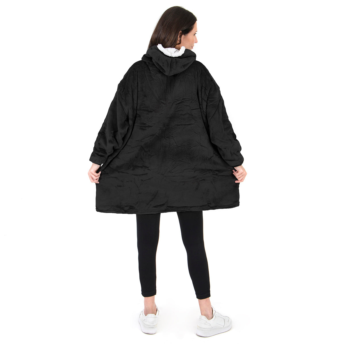 Hoodie cobija gigante unisex NEGRO