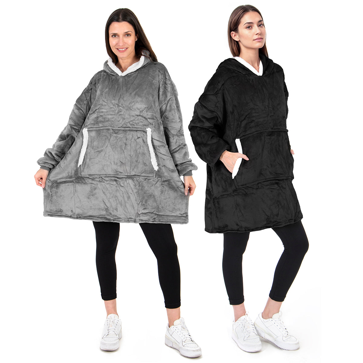 Hoodie cobija gigante unisex Set 2 piezas
