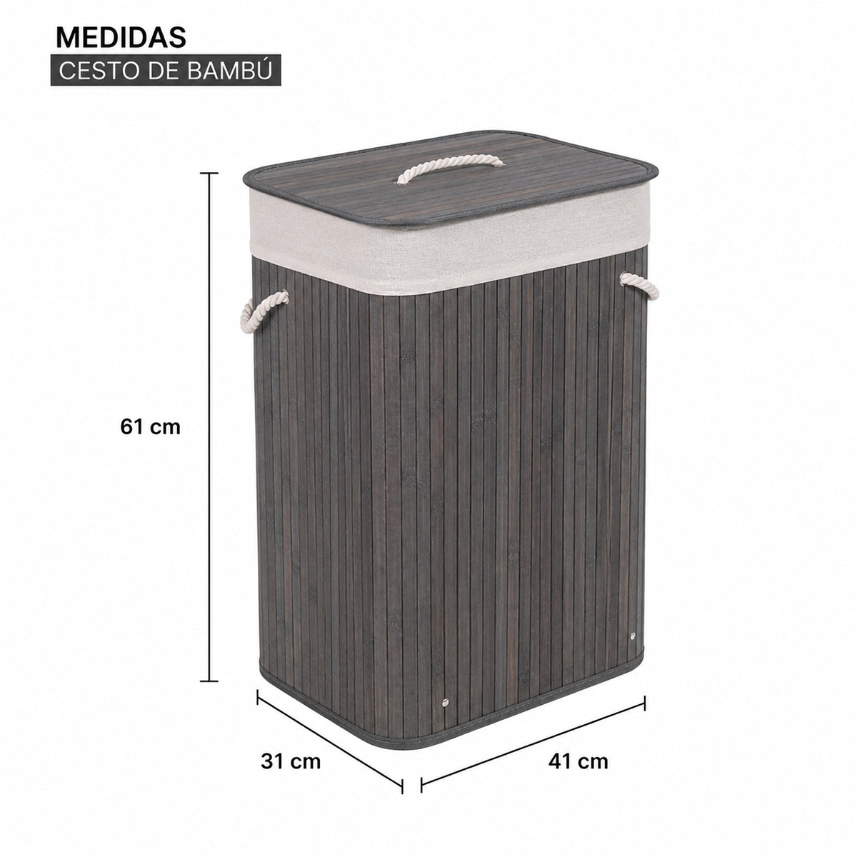 infografia de cesta de bambu gris ag box