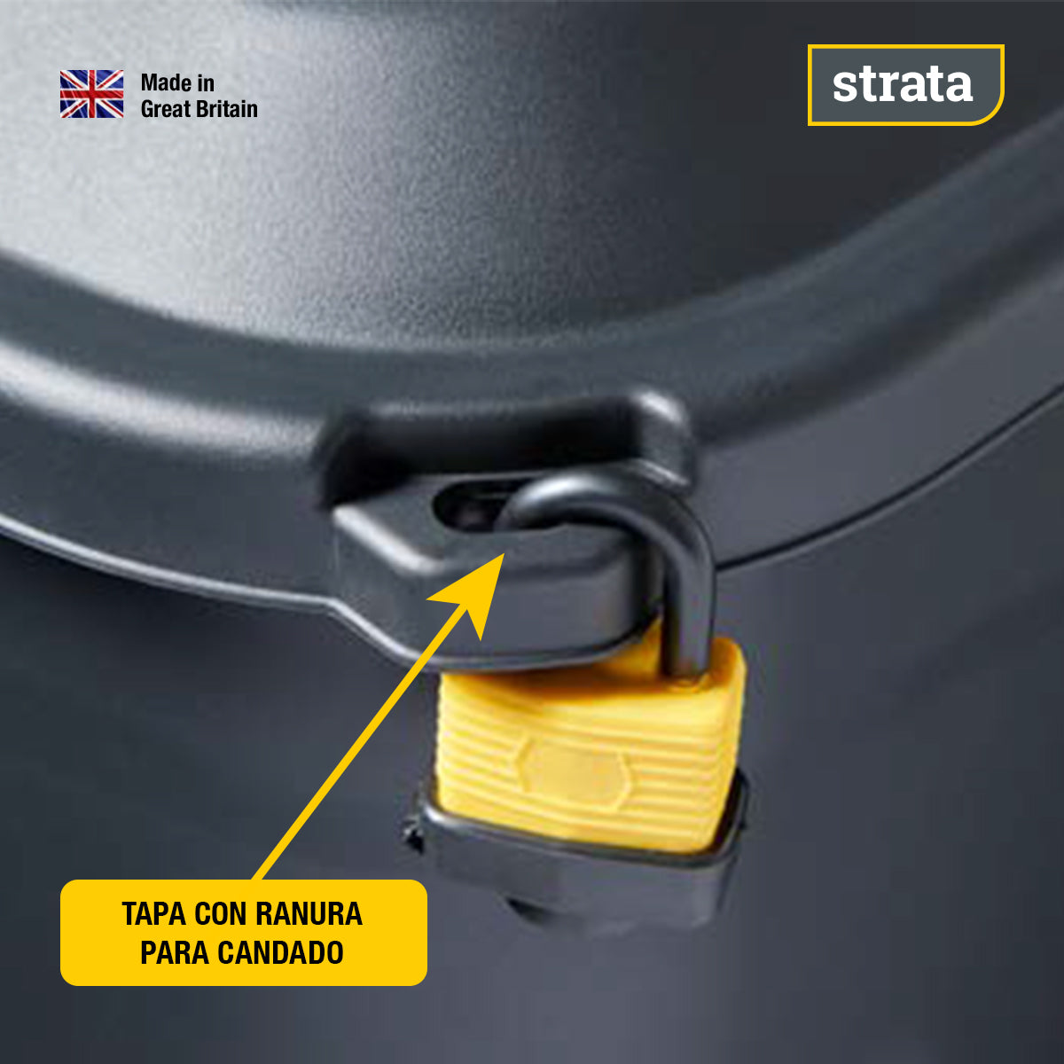 Contenedor De Plastico 110 litros y 470 kilos de carga STRATA