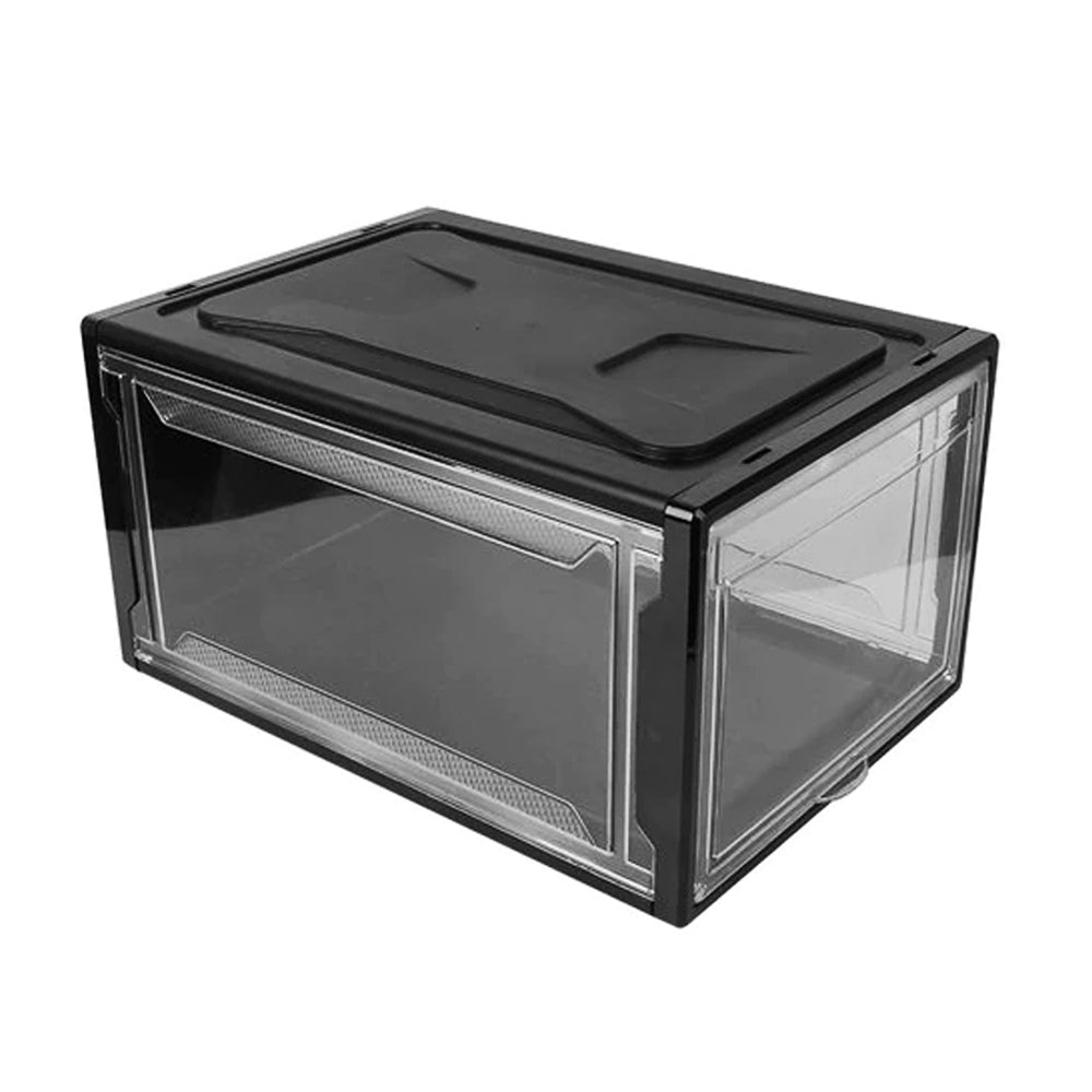 Sneakers box premium zapatera Alexa negro set de 4 piezas.