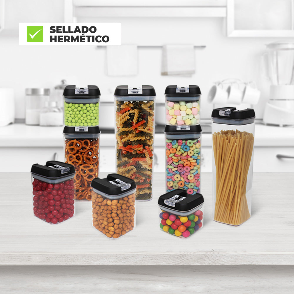 Set de tuppers herméticos de cocina